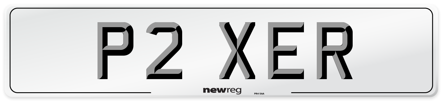P2 XER Number Plate from New Reg